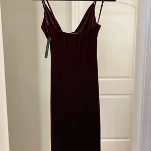 Velvet maroon dress